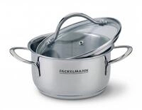 Fackelmann Lara Kochtopf mit Deckel &Oslash; 14 cm &ndash; Aus hochwertigem Edelstahl,...