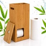 Relaxdays Toilettenpapier Aufbewahrung, 8 Rollen, HxBxT: 50x25x14 cm, Natur |...