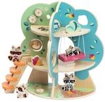 Chicco Holz-Spielset, Waschb&auml;rbaum, Montessori-Spiel, 4 Exklusive Figuren, 34 cm