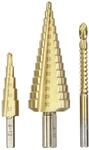 kwb Stufenbohrer, 3-teiliges Set mit Fr&auml;s-Bohrer, 1 x 4-12 mm, 1x 4-30 mm, 1x