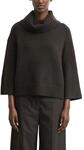 COMMA Damen Poncho-Pullover &ndash; Loose Fit, Rollkragen, 3/4-&Auml;rmel