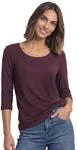 Damen Basic Shirt mit blickdichter Front