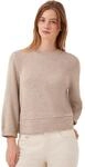 Damen 3/4-Arm Shirt im Strick-Look mit Glitzer