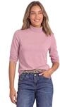 Damen Langarm Shirt in Unifarbe mit Rollkragen