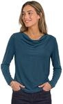 Street One Damen 3232031 Silk-Look Shirt mit Wasserfall-Front