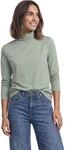 Damen Langarm Shirt in Unifarbe mit Rollkragen