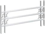 Relaxdays Fenstergitter Einbruchschutz, ausziehbar, f&uuml;r au&szlig;en, Stahl, 450 x