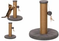 Kratzbaum - Katzenspielzeug - Kratzbaum Velvi Hellgrau - Juteseil - Gepolsterte