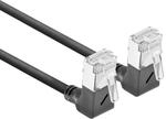 ACT CAT6A LAN Kabel D&uuml;nn U/UTP, gewinkelt doppel oben, 0,50M - DA6900 