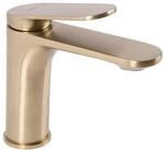 Rea Einhebel-Waschtischarmatur Marco Low Brushed Gold, Messing, Modernes Design...