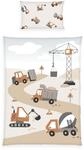 Herding Kinder-Wendebettw&auml;sche Baustelle Renforc&eacute; beige Gr&ouml;&szlig;e 1x 100x135 cm...