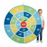 alldoro XXL Klett-Dartscheibe &Oslash; 142cm, Faltbare Zielscheibe + 12 Klettb&auml;lle 