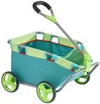HABA Puppen-Bollerwagen T&uuml;rkis &ndash; Spielzeug-Ziehwagen ab 2 Jahren | Extra...