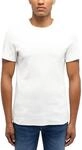 MUSTANG Herren T-Shirt Allen - Slim Fit S M L XL XXL 3XL Beige Schwarz Baumwolle
