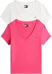 Tommy Jeans Damen 2er Pack T-Shirts Kurzarm mit V-Ausschnitt