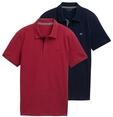 Tom Tailor Herren Doppelpack Poloshirt Basic mit Logo Print