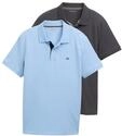 Tom Tailor Herren Doppelpack Poloshirt Basic mit Logo Print
