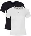 Tommy Jeans Damen 2er Pack T-Shirts Kurzarm Essential Rib Slim Fit