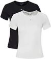 Tommy Jeans Damen 2er Pack T-Shirts Kurzarm Essential Rib Slim Fit