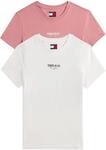 Tommy Jeans Damen 2er Pack T-Shirts Kurzarm Essential Logo Tee...
