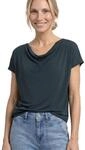 Damen Silk-Look Shirt mit Waterfall-Front
