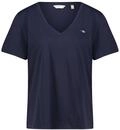 Gant Damen Reg Shield Ss V-Neck T-Shirt T-Shirt