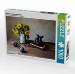 Puzzle &middot; Stillleben mit Sonnenblumen | Stillleben mit Sonnenblumen und Telefon...