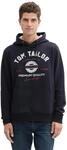 Tom Tailor Herren Hoodie Sweatshirt mit Logo-Print