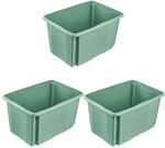 keeeper emil 3x Aufbewahrungsbox mit Dreh-/Stapelsystem, 54,5 x 39 x 29,5 cm, 45 l,