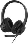 Hama Office-Headset CHS-300 f&uuml;r PC, Business-Kopfh&ouml;rer mit Kabel und Mikrofon
