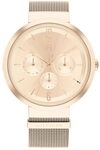 Tommy Hilfiger Multi Zifferblatt Quarz Uhr f&uuml;r Damen mit Rotgoldfarbenes