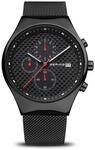 Bering Herren Quarz Uhr | Armbanduhr 42 mm Edelstahlgeh&auml;use und Zifferblatt 