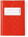 HERMA 19896 Heftumschlag A6 Hoch Bast Rot, Hefth&uuml;lle mit Beschriftungsetikett &