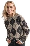 Damen Langarm Shirt mit Turtle Neck und Muster