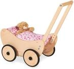 Pinolino Puppenwagen Trixi, aus Holz, inkl. Bettzeug und Bremssystem,...