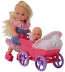 Simba 105736241 - Evi Love Doll Walk, 2-sort., Evi Puppe mit Babypuppe, mit