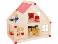 Small Foot Puppenhaus mit Möbeln, 2 Etagen, Rollenspielzeug für Kinder, aus...