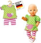 Heless 2255 - Bekleidungs-Set f&uuml;r Puppen, 2 teilig mit H&auml;ngerchen und...