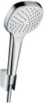 hansgrohe Croma Select E Duschkopf inkl. Duschkopfhalter, 3 Strahlarten, Wei&szlig;/Chrom