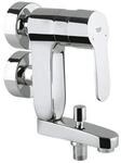GROHE Eurostyle, Vertica-Badewannenarmatur (Duscharmatur mit arretierbarem Auslauf,