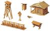 FALLER Jagdhütte mit Hochsitz Modellbausatz mit 56 Einzelteilen 40 x 27 x 24...