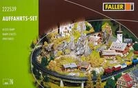 FALLER Auffahrts-Set Modellbausatz mit 75 Einzelteilen R1=193 mm I...