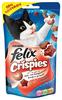FELIX Crispies Katzensnack, Knusper-Leckerlie mit Rind- und Huhngeschmack 8er...