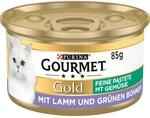 GOURMET Gold Feine Pastete mit Gem&uuml;se, mit Lamm und gr&uuml;nen Bohnen, 12 x 85g