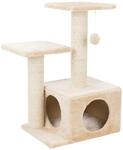 TRIXIE Kratzbaum Valencia 71 cm in beige &ndash; moderner Katzenbaum mit gem&uuml;tlichen