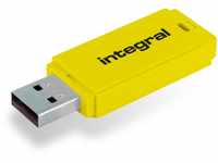 Integral 64GB Neon 2.0 USB Stick Schlüsselanhänger gelb