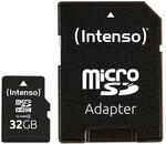 Intenso microSDHC 32GB Class 4 Speicherkarte inkl. SD-Adapter, schwarz