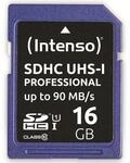 Intenso Professional SDHC UHS-I Class 10, U3, V30 16GB Speicherkarte (bis zu 100