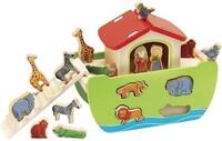 Eichhorn 100002084 - Steckspiel Arche Noah mit 16 Steckfiguren, abnehmbare Dach- und