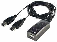 LINDY 2 Port USB KM Switch, KM Tastatur & Maus Switch USB für 2 Rechner